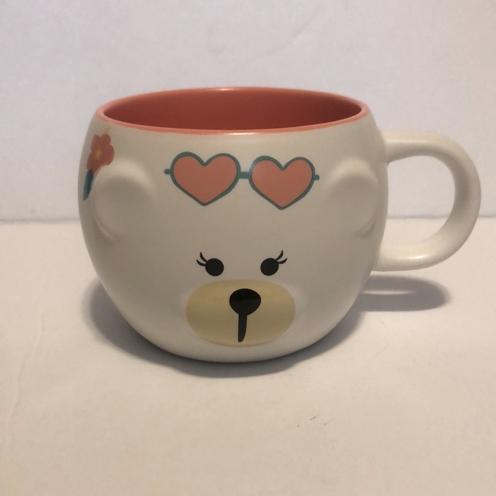 Starbucks Japan Summer Days Pink Bearista Mug with Sunglasses 296ml/10 oz